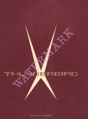 Thunderbird, Portland OR 1980s Menu Design