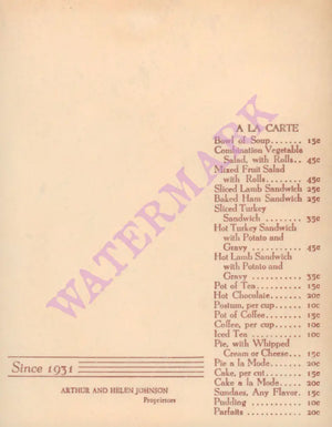 Tick Tock, Hollywood 1931 Map menu
