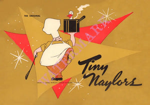 Tiny Naylors, Los Angeles 1963 Menu Art