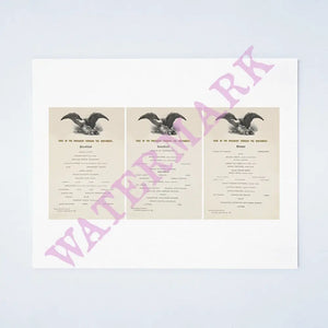 Tour Of President Theodore Roosevelt Through The Northwest 1902 (Breakfast, Lunch & Dinner Menus)