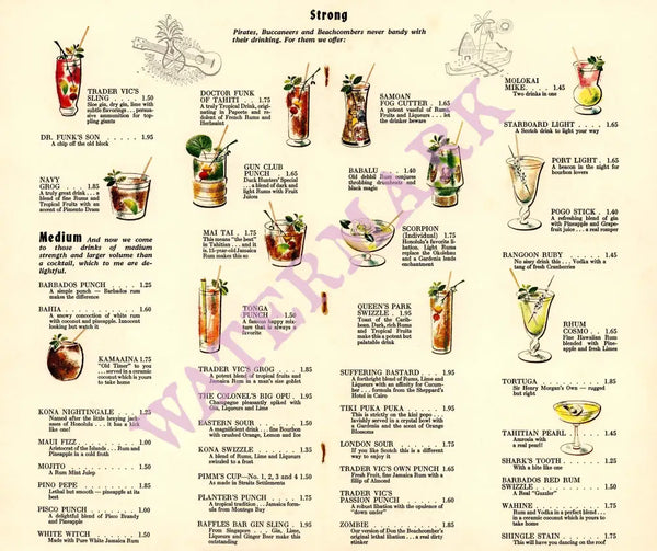 Trader Vic’s Havana 1958 Posters Prints & Visual Artwork