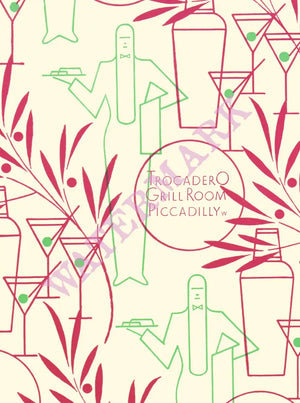 Trocadero Grill Room, London 1953 Menu Design