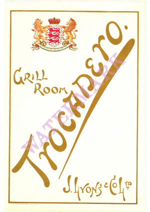 Trocadero Grill Room London 1913