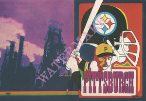 TWA Ambassador Service, Pittsburgh Menu Art by Bob Peak 1970