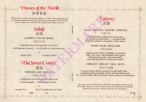 TWA Ambassador Service Washington Menu Art by Bob Peak 1973 Vintage Americana Menus