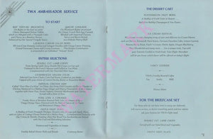 TWA Taipei In-flight Menu 1960s