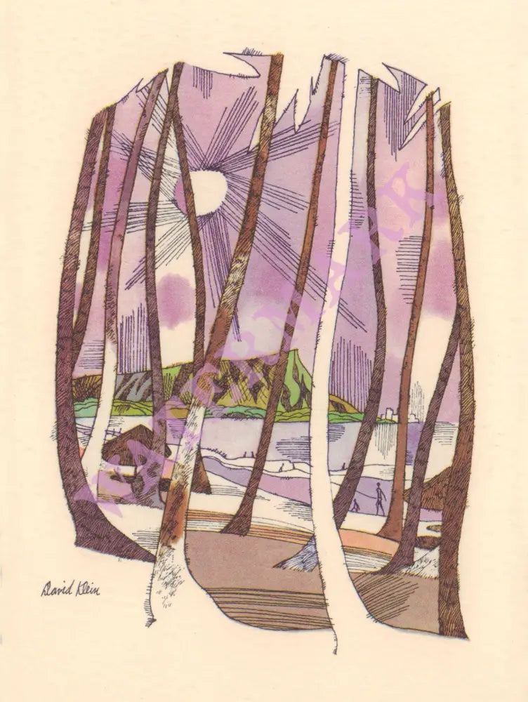 TWA Hawaii David Klein In-Flight Menu Art 1960s