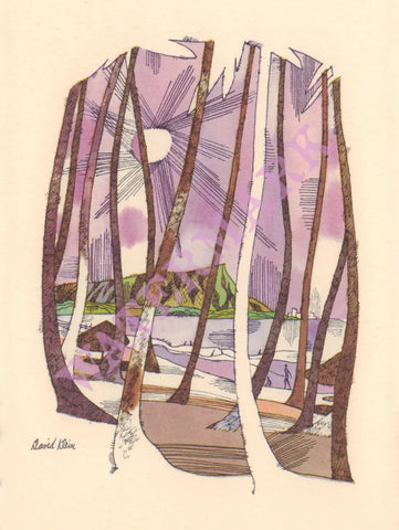 TWA Hawaii David Klein In-Flight Menu Art 1960s
