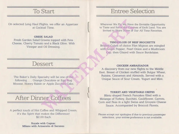 TWA Las Vegas Menu Art, Bob Peak 1970s | Vintage Menu Art - food menu