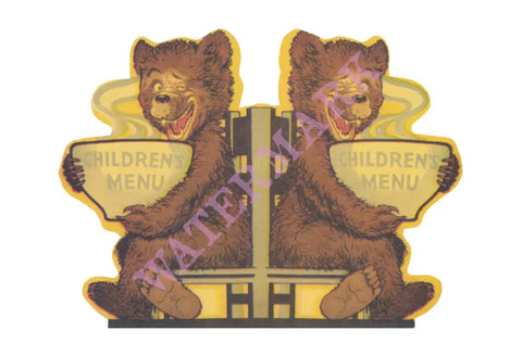 Union Pacfic Children's Menu 1940s Yellowstone Special