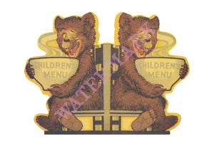 Union Pacfic Children's Menu 1940s Yellowstone Special