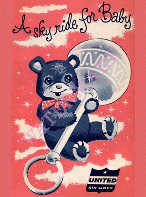 United Air Lines Mainliner Service for Baby, 1950s