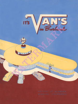 Van's Drive-In, Burbank 1940s Menu Art