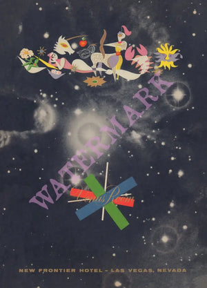 Venus Room Judy Garland Premiere, New Frontier Hotel, Las Vegas, 1956 Menu Art