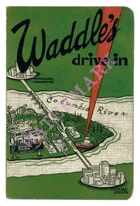 Waddle's Drive-In, Portland, Oregon, 1949 Menu Art