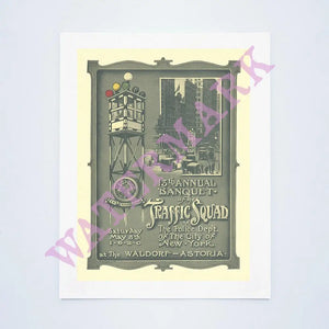 Waldorf-Astoria Hotel 'Police Traffic Squad' New York 1925