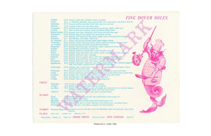 Wheeler & Co. London 1950s Vintage British Menus