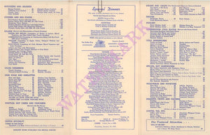 Will King's Koffee Kup, San Francisco 1948 Menu