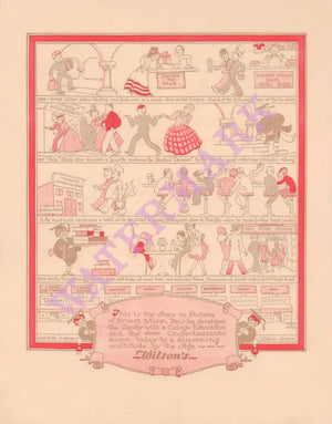 Wilson's, San Francisco 1933 | Vintage Menu Art - back of menu