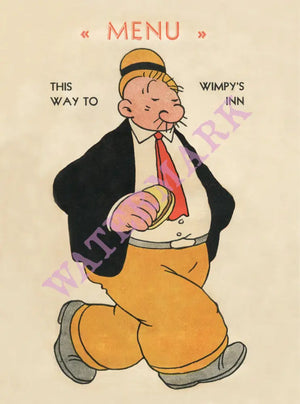 Wimpy’s Inn San Francisco 1930s Vintage Americana Menus