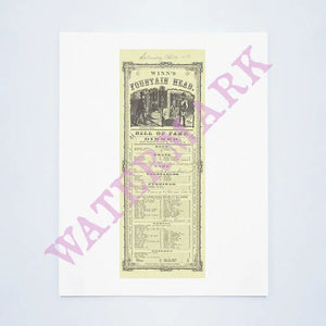 Winn's Fountain Head San Francisco (Circa) 1853