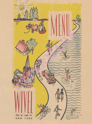 Wivel New York 1945 Vintage Americana Menus