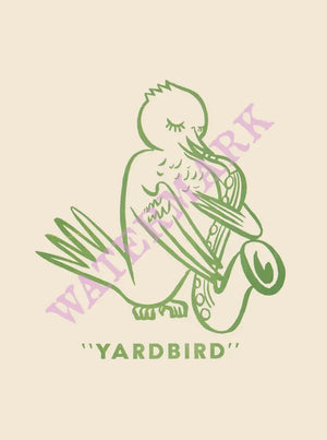 Charlie Parker - "Yardbird" from The Original Birdland, New York 1950s menu art