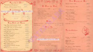 Ye Jolly Onion Inn, Pine Island NY 1990s Menu