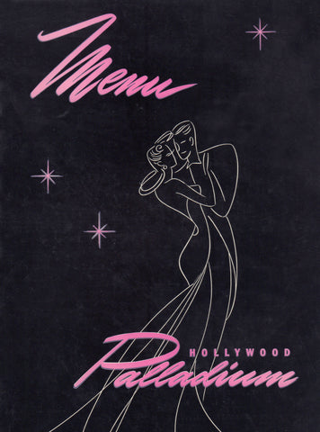 Hollywood Palladium, Los Angeles 1958 Menu Art
