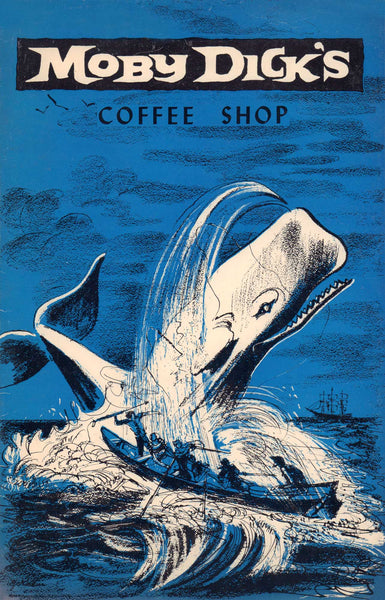 Moby Dick's, Santa Barbara 1964 Menu Art