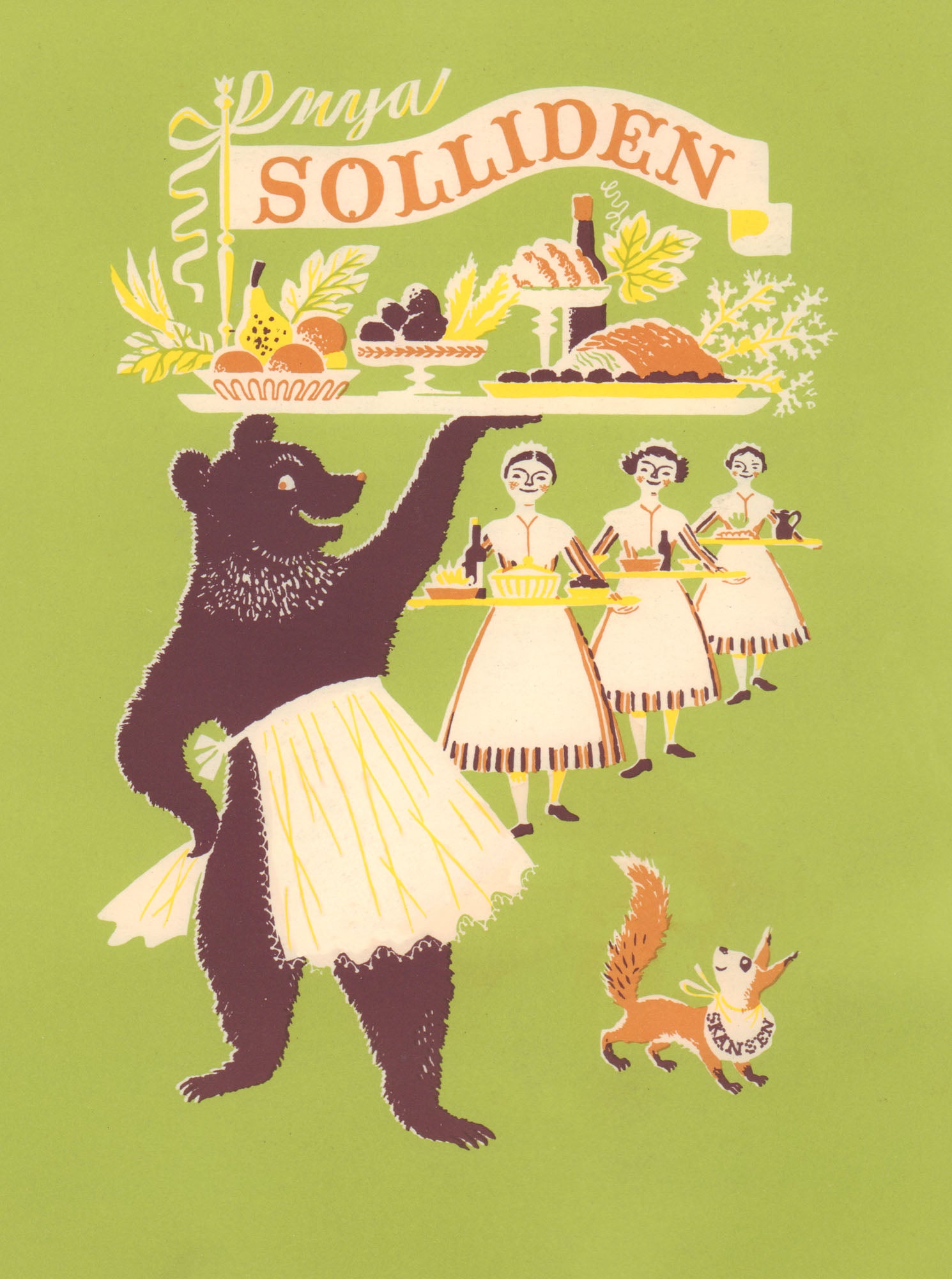 Solliden, Stockholm 1964 Menu Art