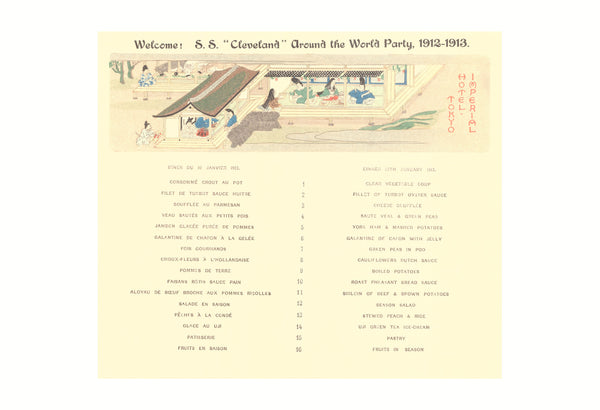 S/S Cleveland Around The World Party Tokyo 1913