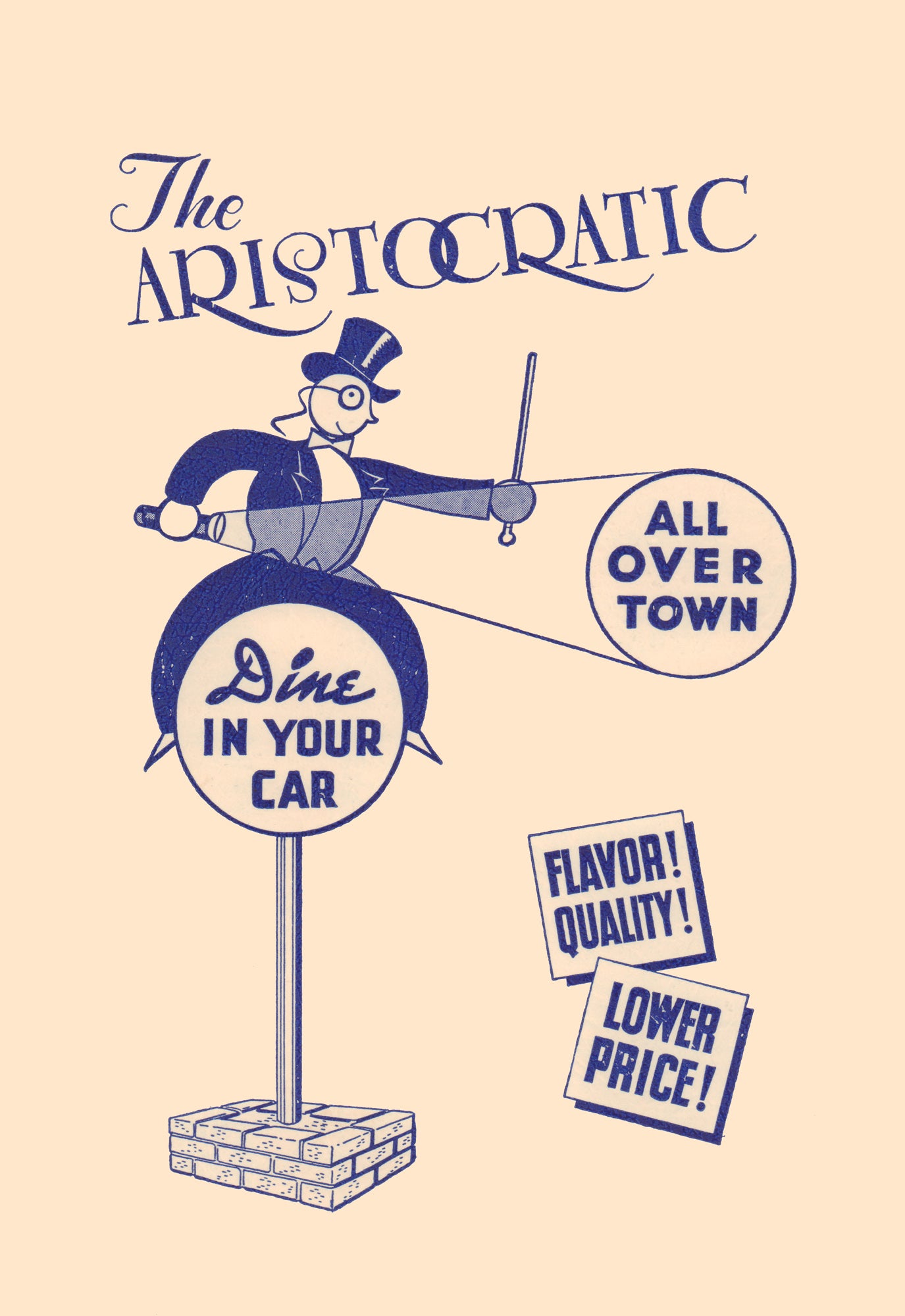 The Aristocratic, Vancouver, Canada 1952 | Vintage Menu Art - cover
