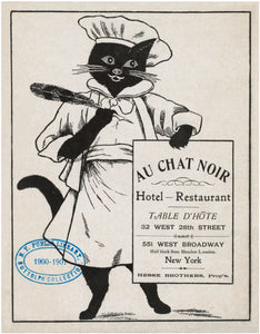 Au Chat Noir, New York 1900 Menu Art