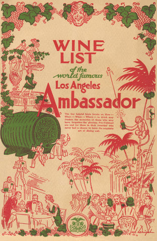 Ambassador Hotel, Los Angeles 1930s
