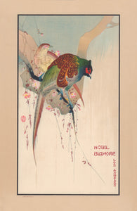 Hotel Biltmore, Los Angeles 1931 Pheasants Menu Art