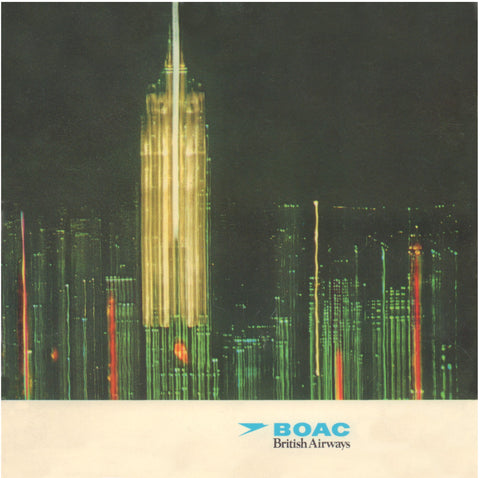 BOAC - British Airways: London - Philadelphia/Detroit 1970s Menu Art