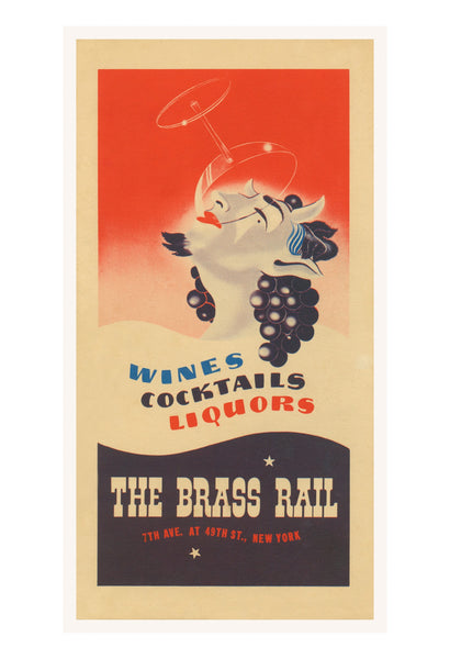 The Brass Rail, New York, 1938 Menu Art