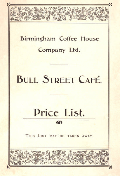 Bull Street Café, Birmingham 1910 - 1920