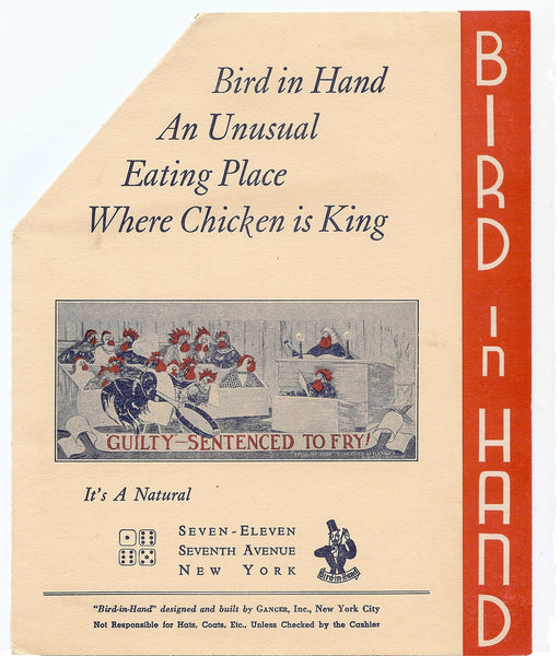 Bird In Hand, New York 1930s