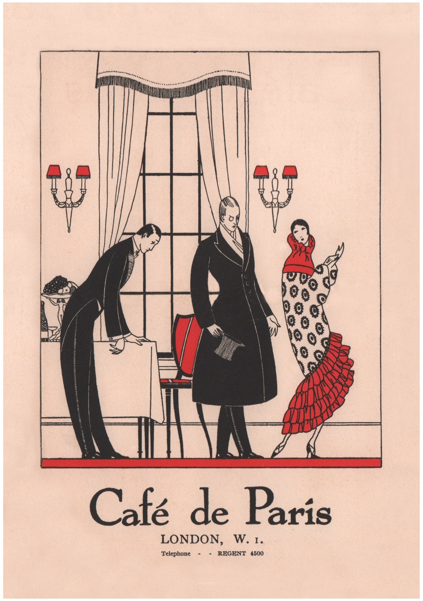 Café De Paris, London 1920s Menu Art | Vintage Menu Art - cover