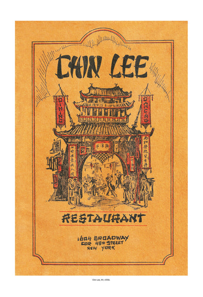 Harley Spiller Chinese Menu Collection Chin Lee New York 1930s Cool Culinaria
