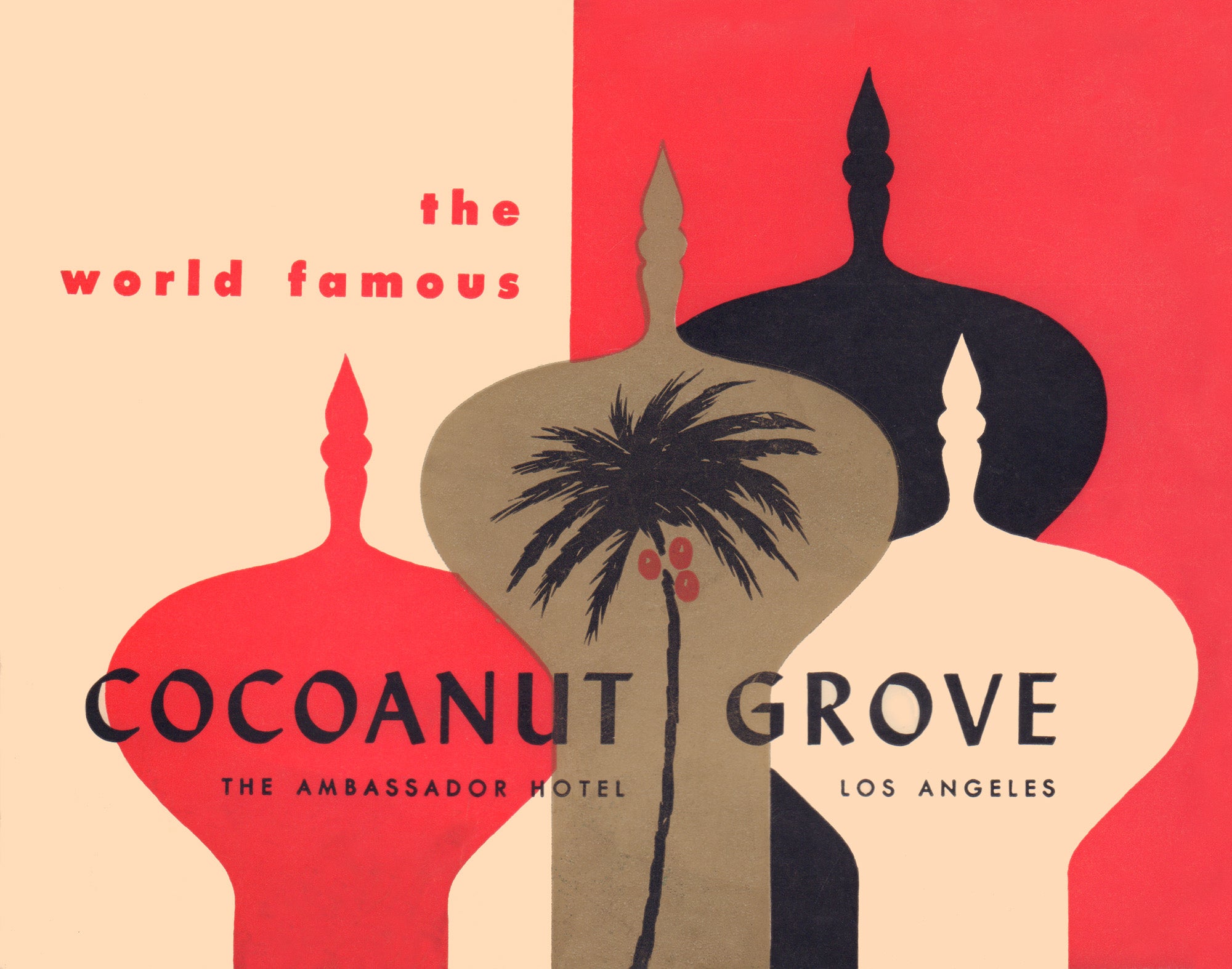 Cocoanut Grove Ambassador Hotel, Los Angeles 1964 | Vintage Menu Art - cover