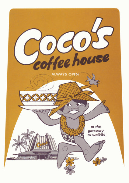 Coco's Coffee House, Hawaii 1980s | Vintage Menu Art - Cover
