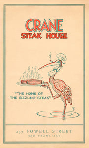 Crane's Steak House, San Francisco 1936
