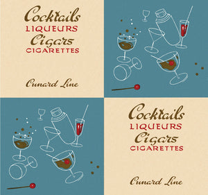 Cunard Queen Elizabeth 1953 Cocktail List