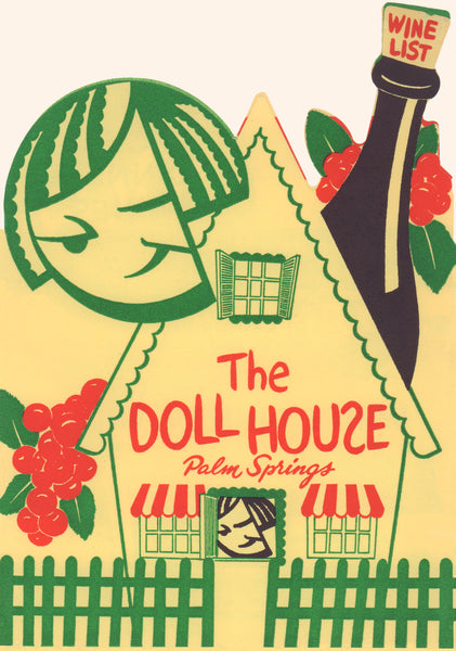 Doll House, Palm Springs 1960s| Vintage Menu Art – cover