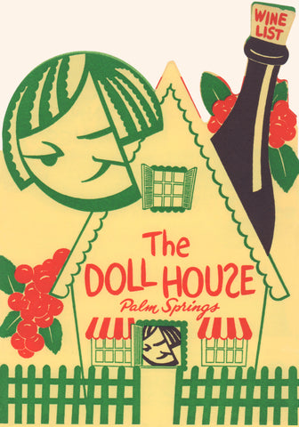 Doll House, Palm Springs 1960s| Vintage Menu Art – cover