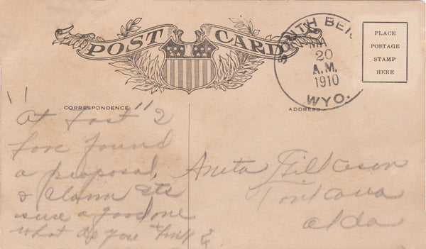 A Farmer's Love Letter, 1909 Postcard
