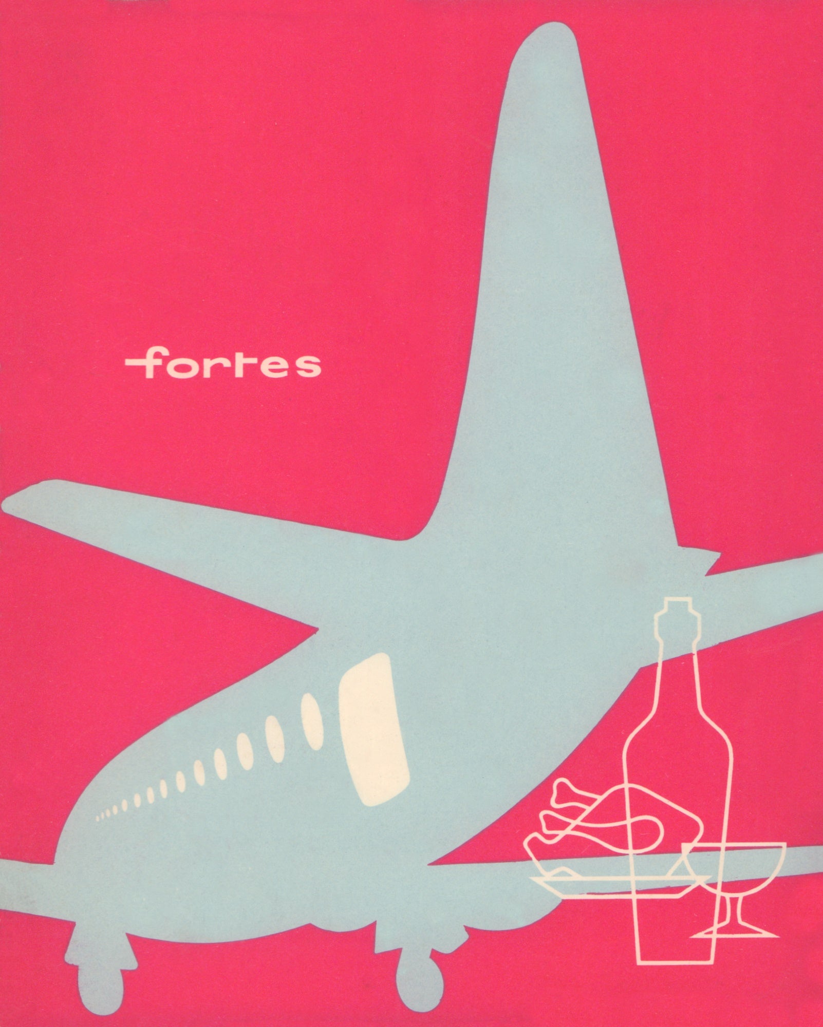 Fortes, London Airport 1960 Menu Art